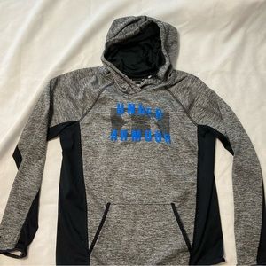 Under Armour hoodie. Gray & blue. Size M